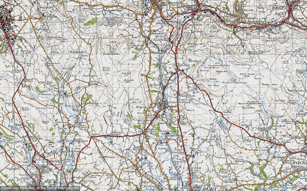 Old Map of Carr, 1947 in 1947