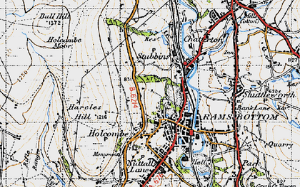 Old map of Carr in 1947