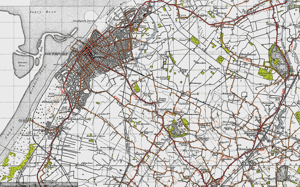Old Map of Carr Cross, 1947 in 1947
