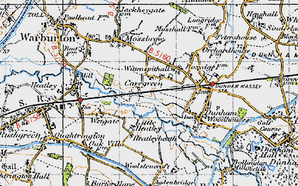 Old map of Carr Green in 1947