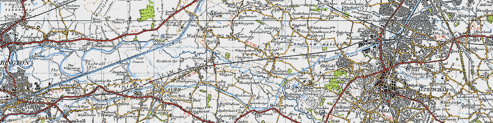 Old map of Carr Green in 1947