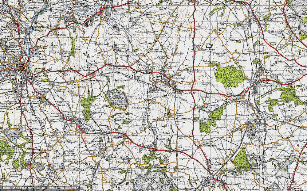 Old Map of Carr Vale, 1947 in 1947