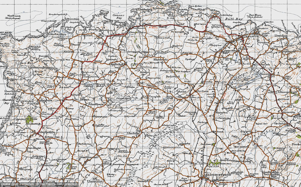 Old Map of Carreglefn, 1947 in 1947