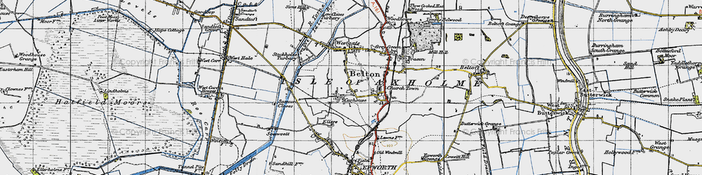 Old map of Carrhouse in 1947