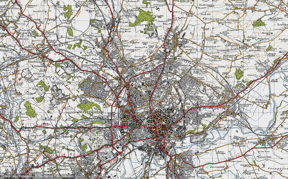 Old Map of Carrington, 1946 in 1946