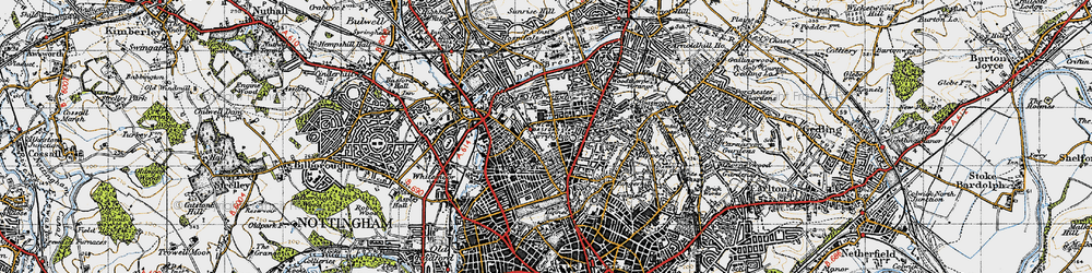 Old map of Carrington in 1946