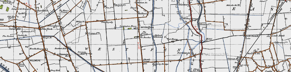 Old map of Carrington in 1946