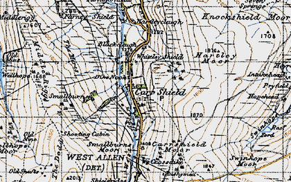 Old map of Whiteley Shield in 1947