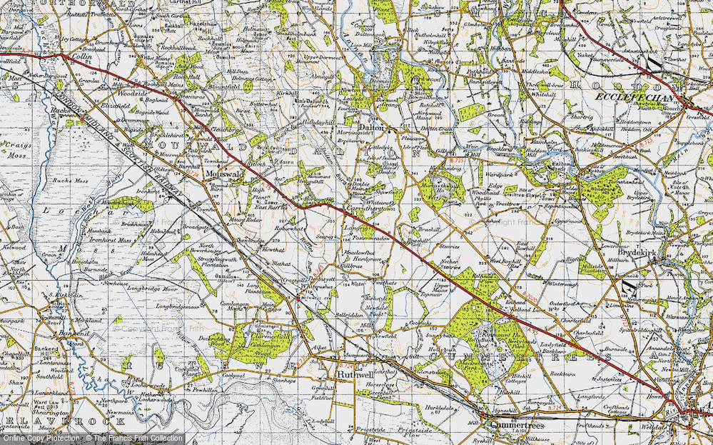 Old Map of Historic Map covering Whitecroft in 1947