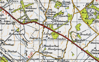 Old map of Carrutherstown in 1947