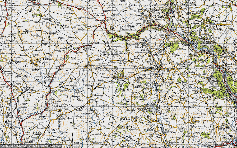Old Map of Carsington, 1946 in 1946