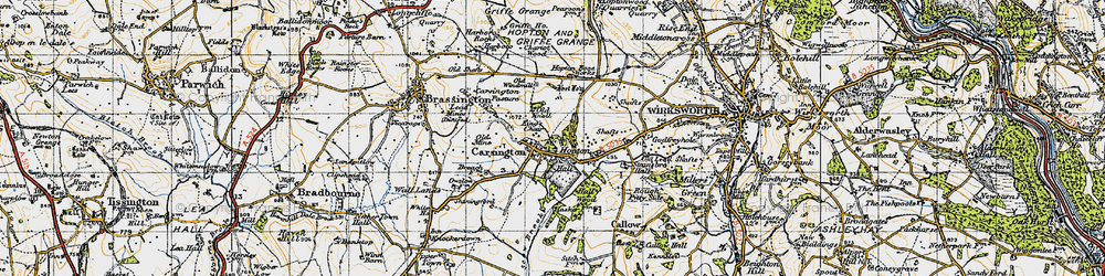 Old map of Carsington in 1946