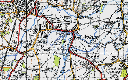 Old map of Cartbridge in 1940