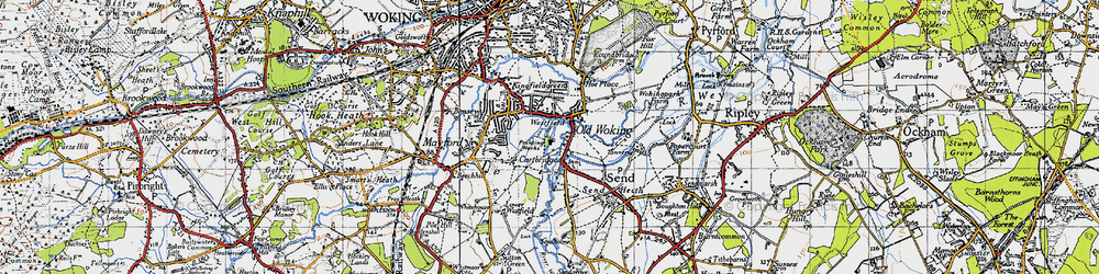 Old map of Cartbridge in 1940