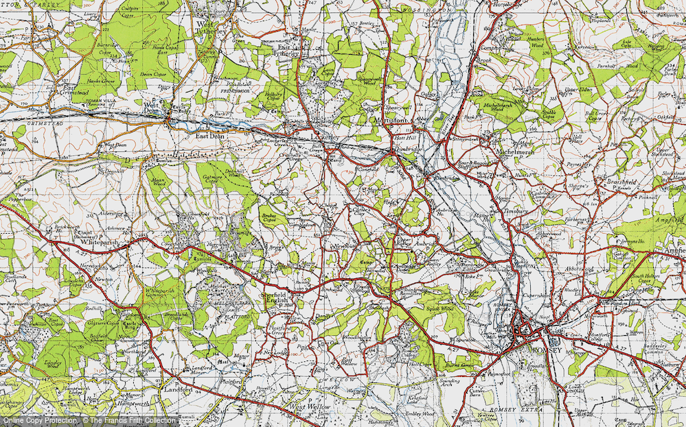 Old Map of Carter's Clay, 1940 in 1940