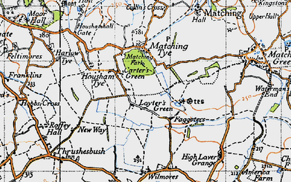 Old map of Carter's Green in 1946