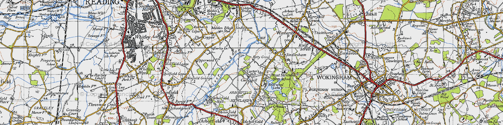 Old map of Carter's Hill in 1940
