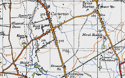Old map of Carterton in 1946