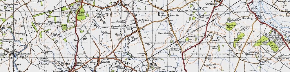 Old map of Carterton in 1946