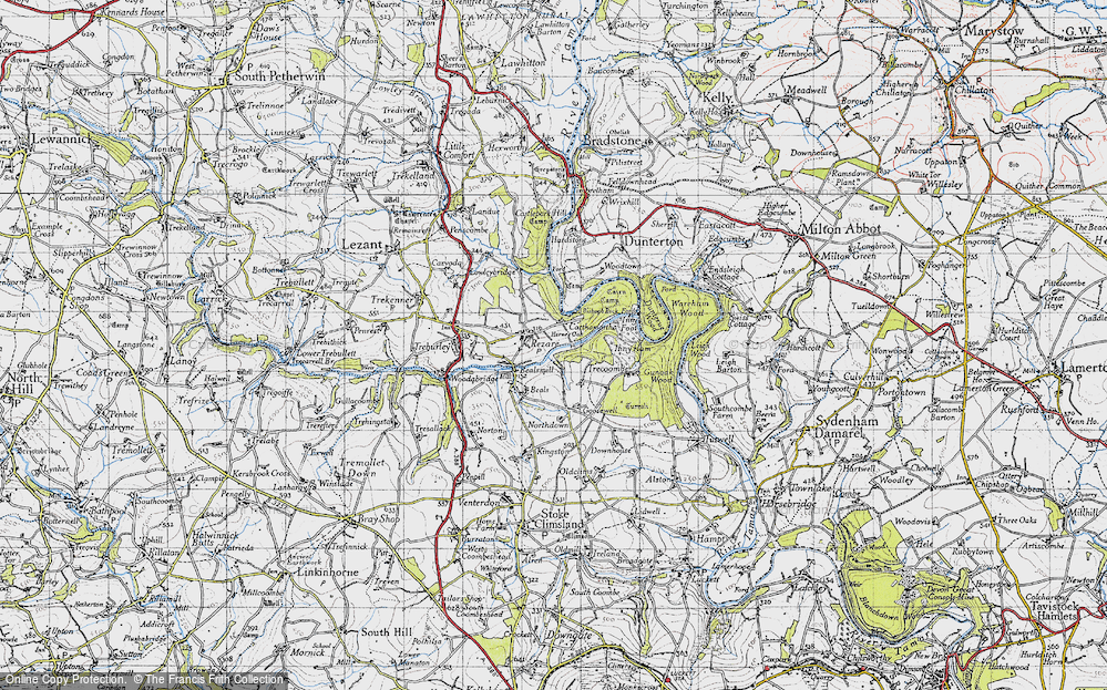 Old Map of Historic Map covering Beals in 1946