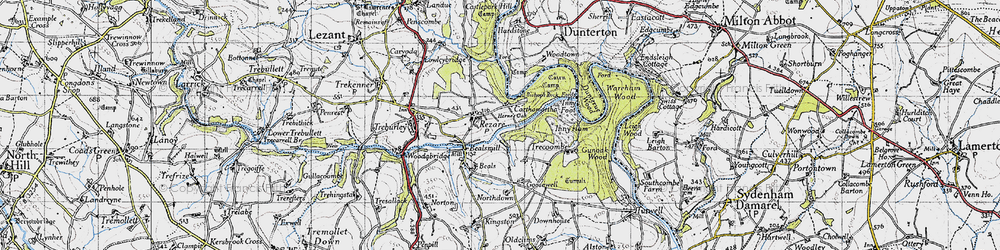 Old map of Beals in 1946
