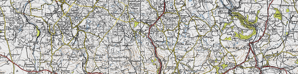 Old map of Ruddlemoor in 1946