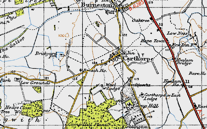 Old map of Carthorpe in 1947
