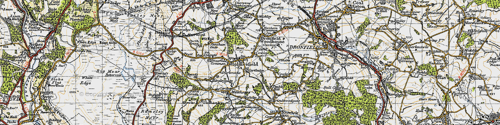 Old map of Cartledge in 1947