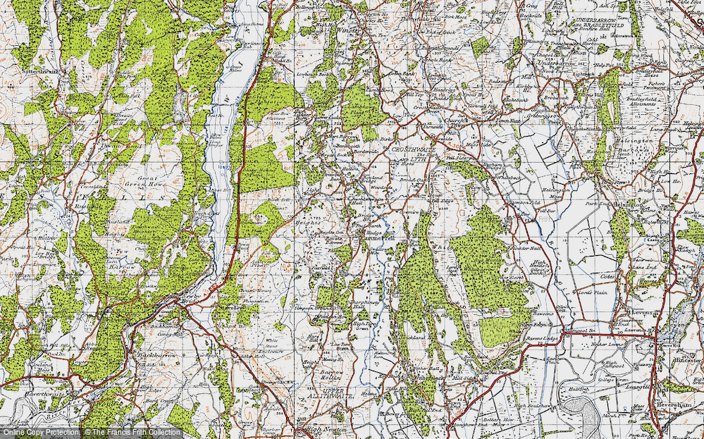 Old Map of Cartmel Fell, 1947 in 1947