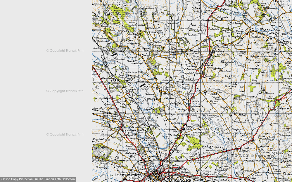 Old Map of Carzield, 1947 in 1947