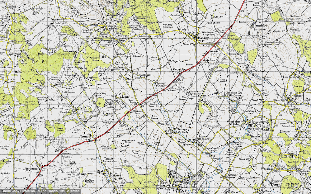 Old Map of Cashmoor, 1940 in 1940