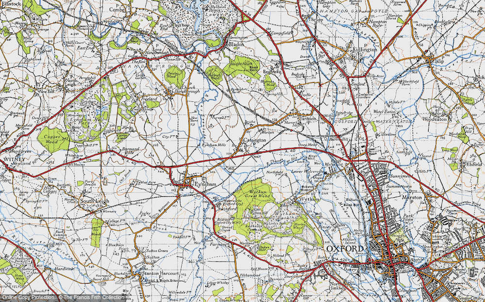 Old Map of Cassington, 1946 in 1946