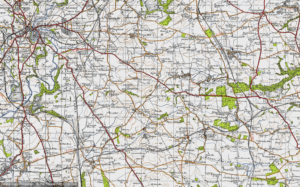 Old Map of Cassop, 1947 in 1947