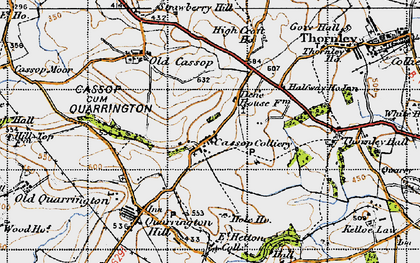 Old map of Cassop in 1947