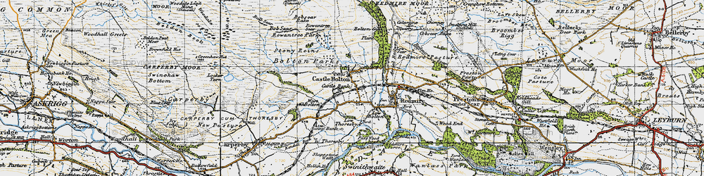 Old map of Castle Bolton in 1947