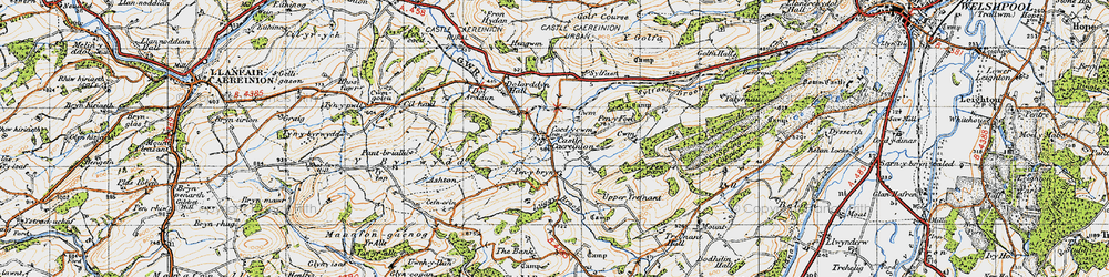 Old map of Y Byrwydd in 1947