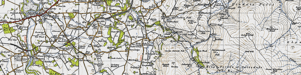 Old map of Castle Carrock in 1947