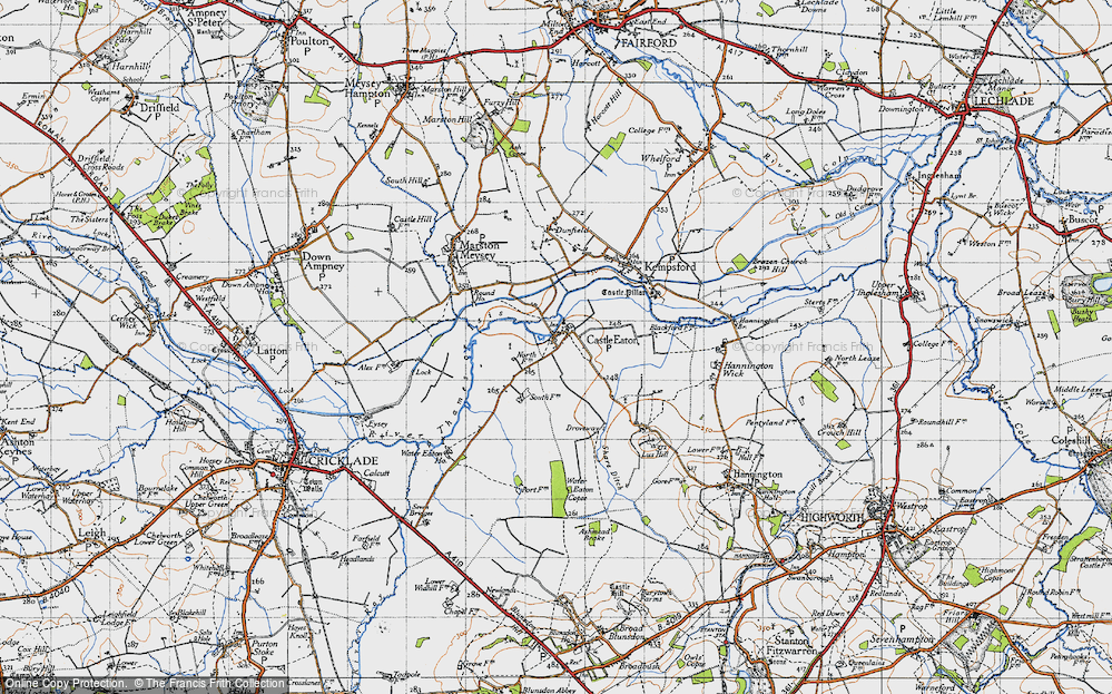 Old Map of Historic Map covering Droveway in 1947