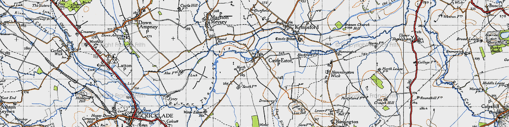 Old map of Droveway in 1947
