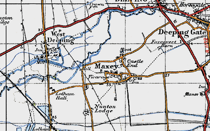 Old map of Castle End in 1946