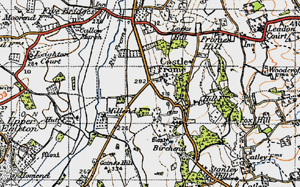 Old map of Castle Frome in 1947
