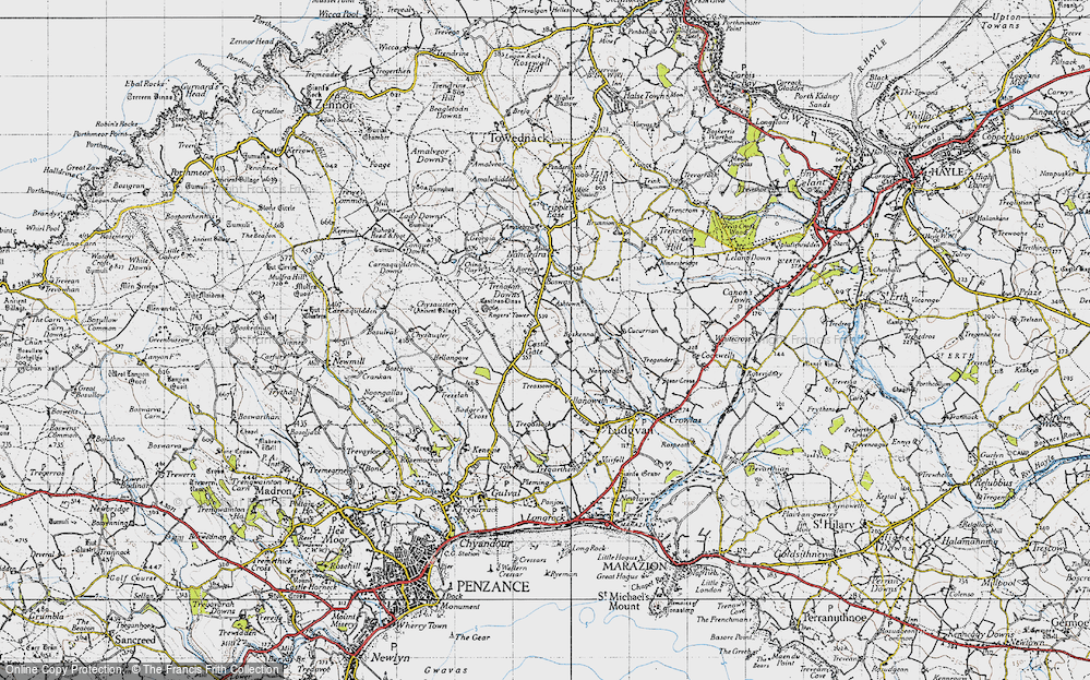 Old Map of Castle Gate, 1946 in 1946