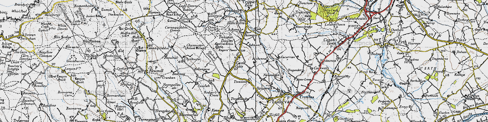Old map of Castle Gate in 1946