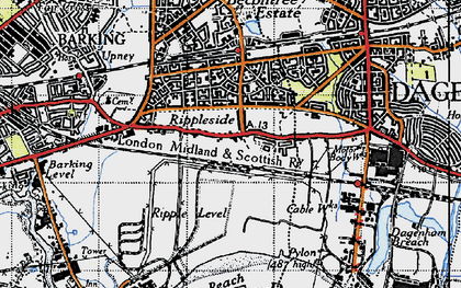 Old map of Castle Green in 1946