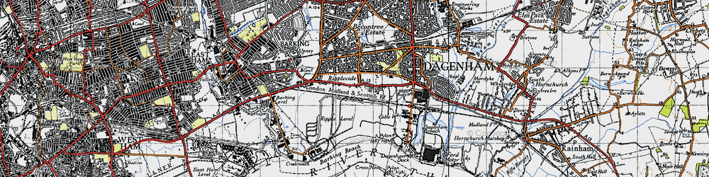 Old map of Castle Green in 1946