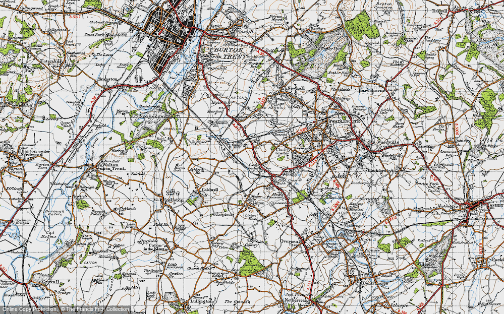 Old Map of Castle Gresley, 1946 in 1946