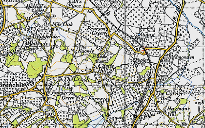 Old map of Castle Hill in 1940