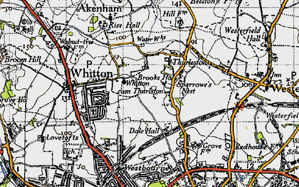 Old map of Castle Hill in 1946