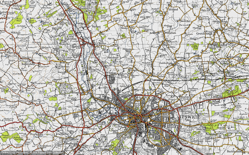 Historic Ordnance Survey Map of Castle Hill, 1946