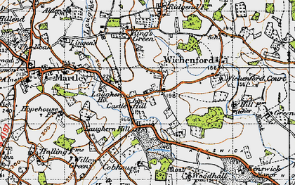 Old map of Castle Hill in 1947